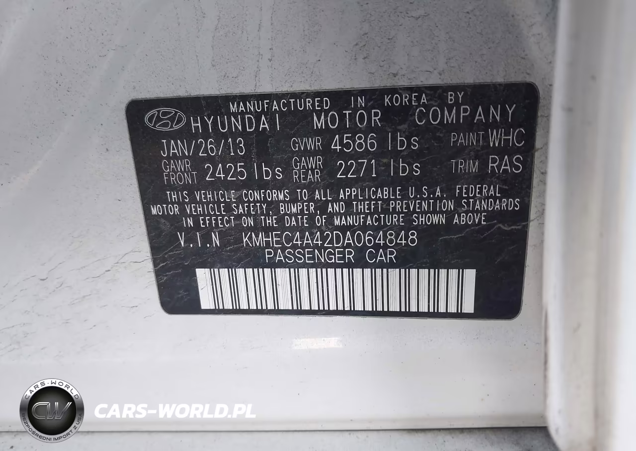 2013 Hyundai Sonata Hybrid VIN:KMHEC4A42DA064848 - 9