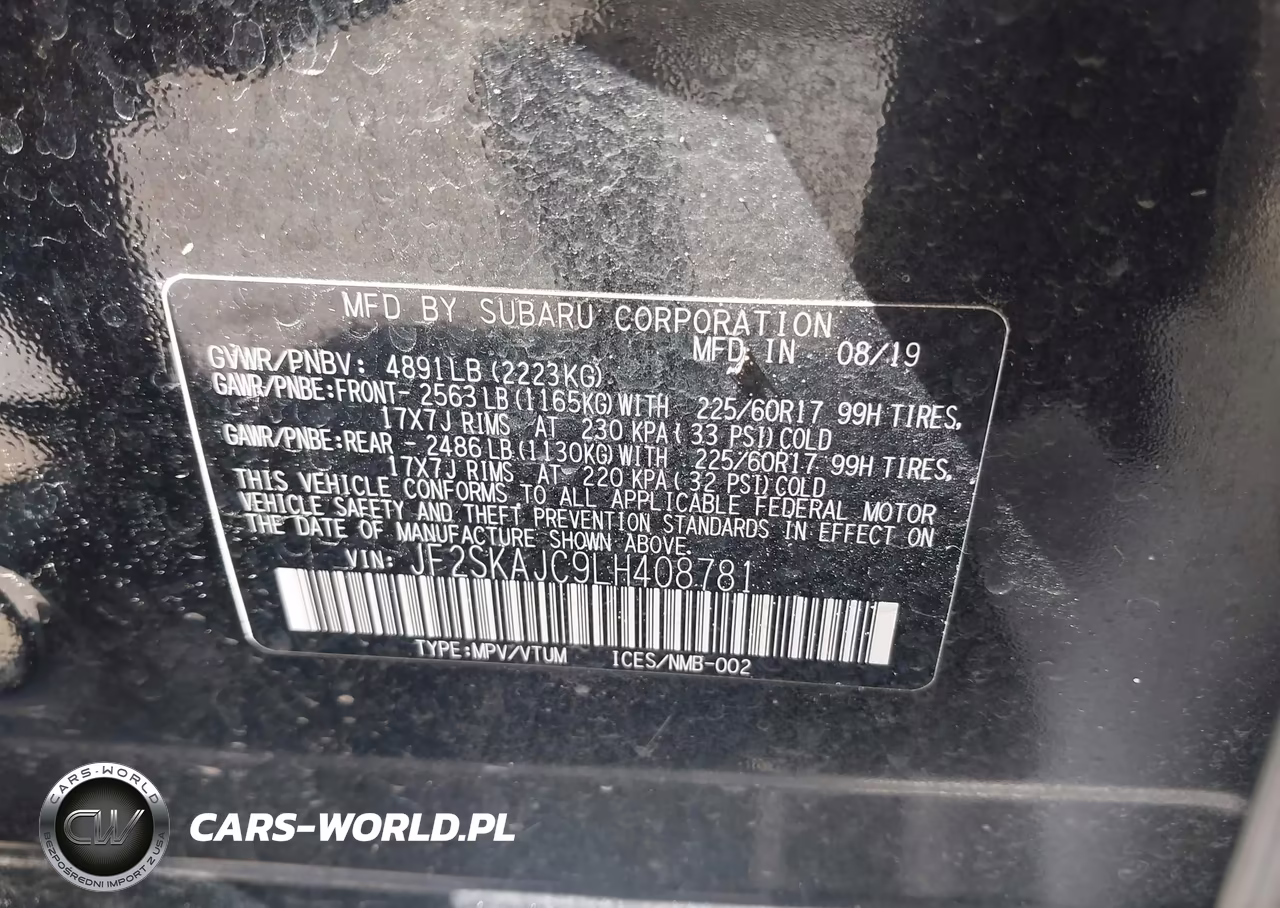 2020 Subaru Forester Premium VIN:JF2SKAJC9LH408781 - 9