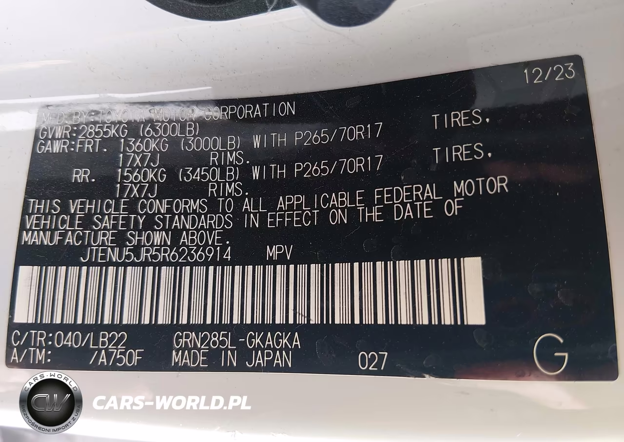 2024 Toyota 4Runner Sr5 Premium VIN:JTENU5JR5R6236914 - 9