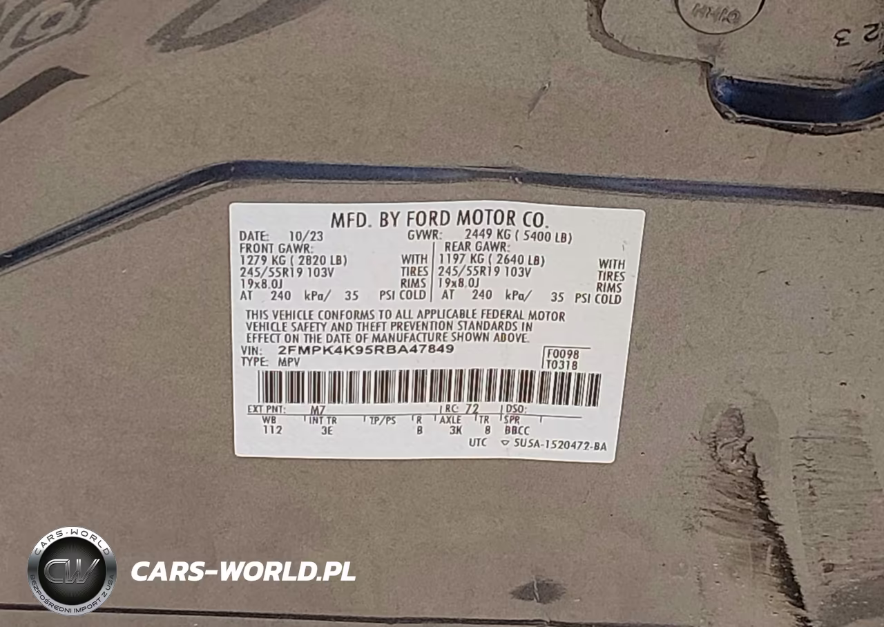 2024 Ford Edge Titanium VIN:2FMPK4K95RBA47849 - 9