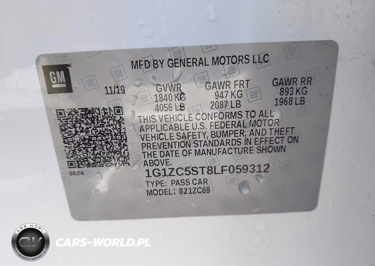 2020 Chevrolet Malibu Fwd 1Fl VIN:1G1ZC5ST8LF059312 - 9