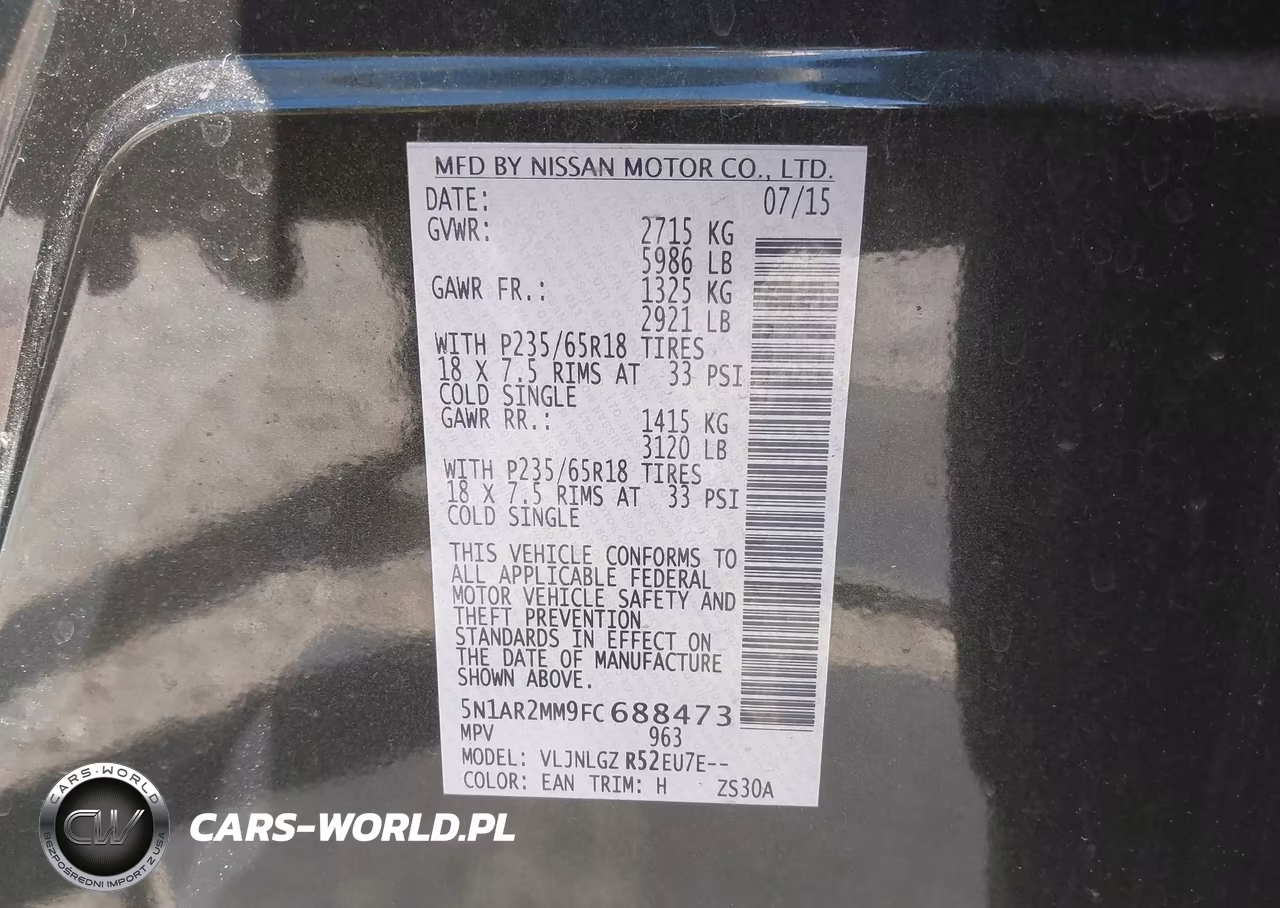 2015 Nissan Pathfinder Sl VIN:5N1AR2MM9FC688473 - 9