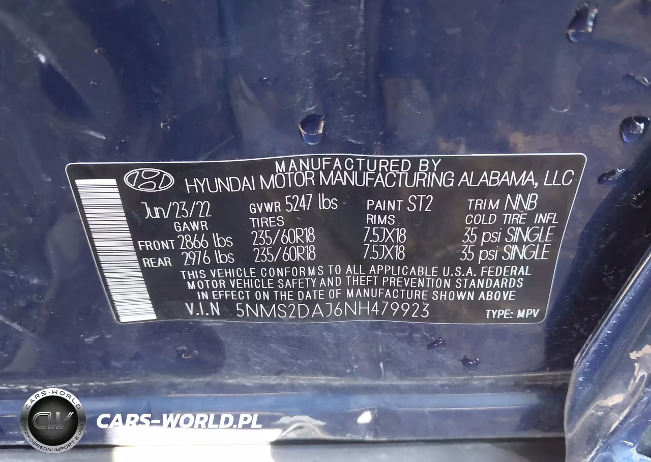 2022 Hyundai Santa Fe Sel VIN:5NMS2DAJ6NH479923 - 9