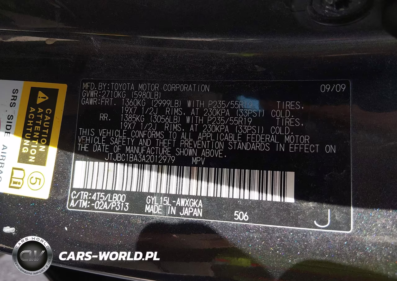 2010 Lexus Rx 450H VIN:JTJBC1BA3A2012979 - 9