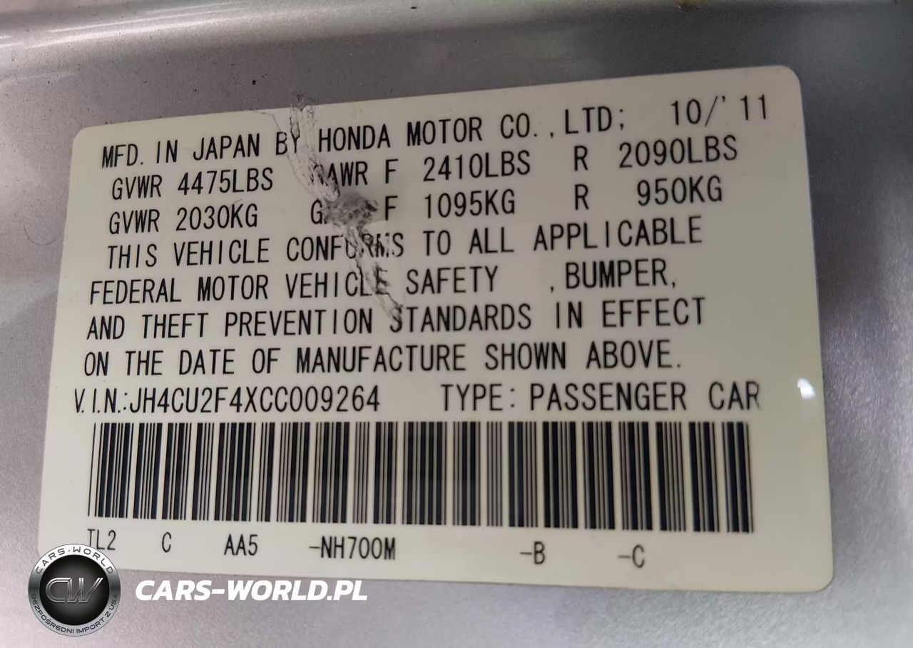2012 Acura Tsx 2.4 VIN:JH4CU2F4XCC009264 - 9