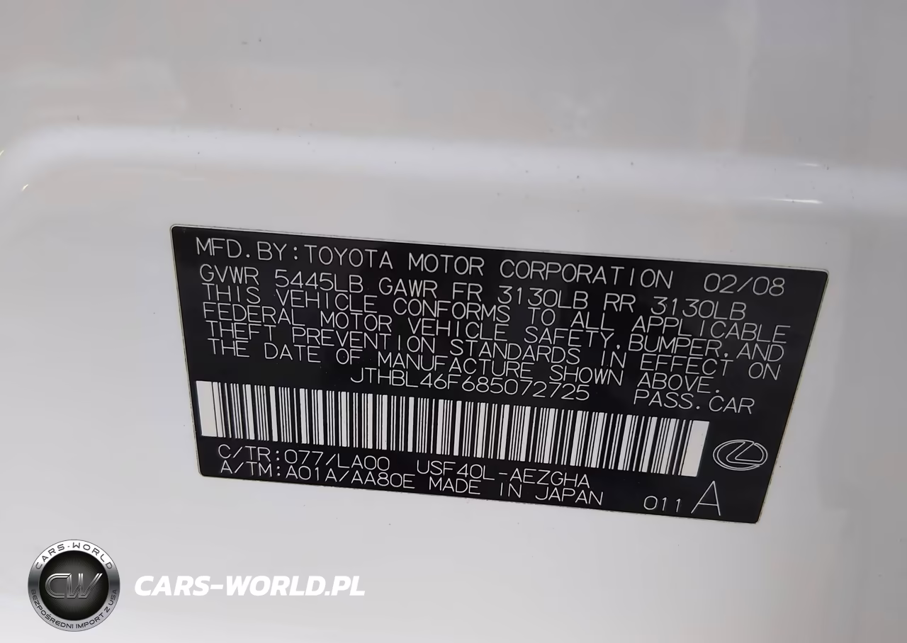2008 Lexus Ls 460 VIN:JTHBL46F685072725 - 9