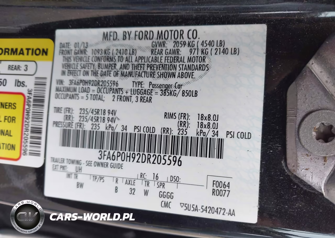 2013 Ford Fusion Se VIN:3FA6P0H92DR205596 - 9