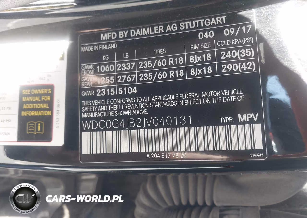 2018 Mercedes-Benz Glc 300 VIN:WDC0G4JB2JV040131 - 9