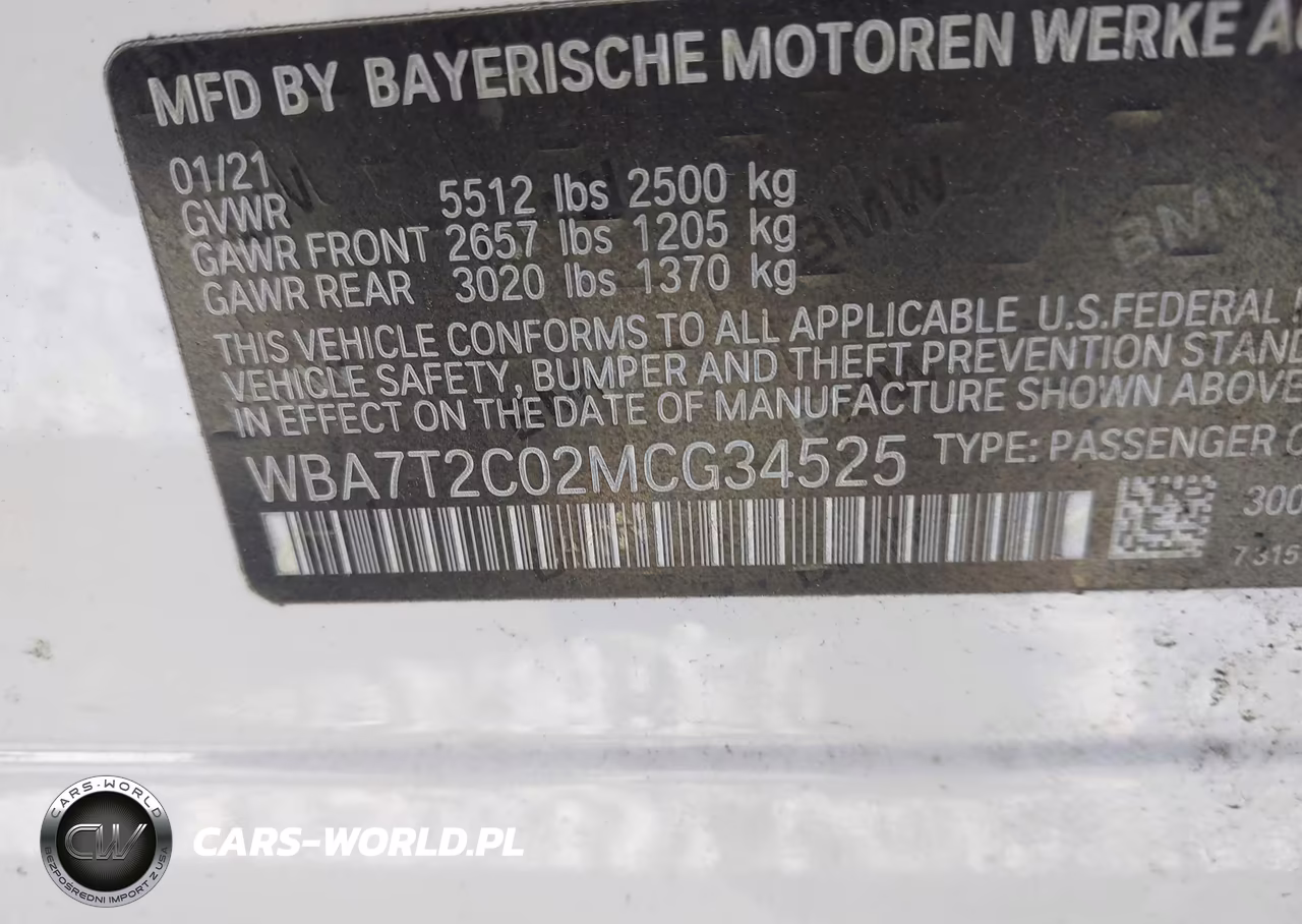 2021 BMW 740I VIN:WBA7T2C02MCG34525 - 9
