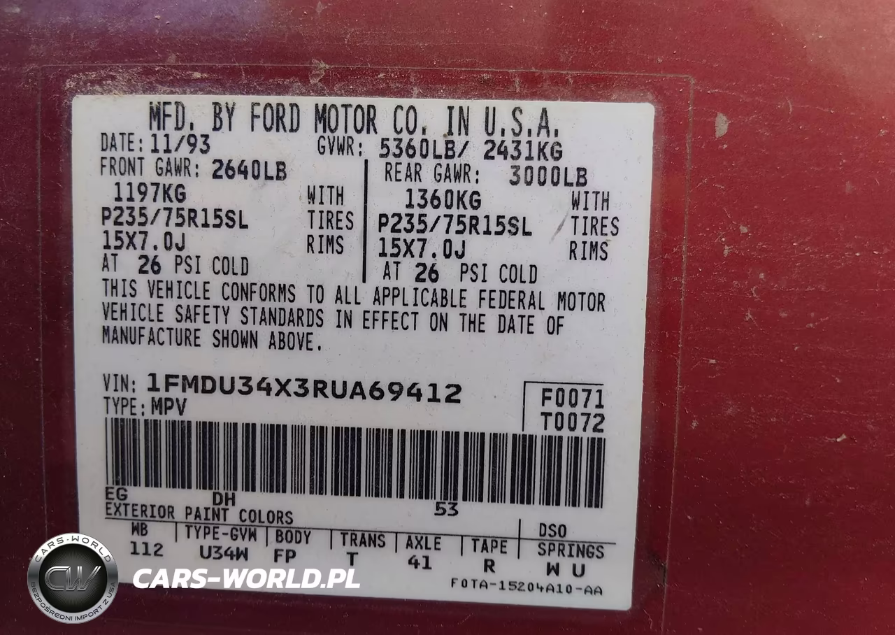 1994 Ford Explorer VIN:1FMDU34X3RUA69412 - 9