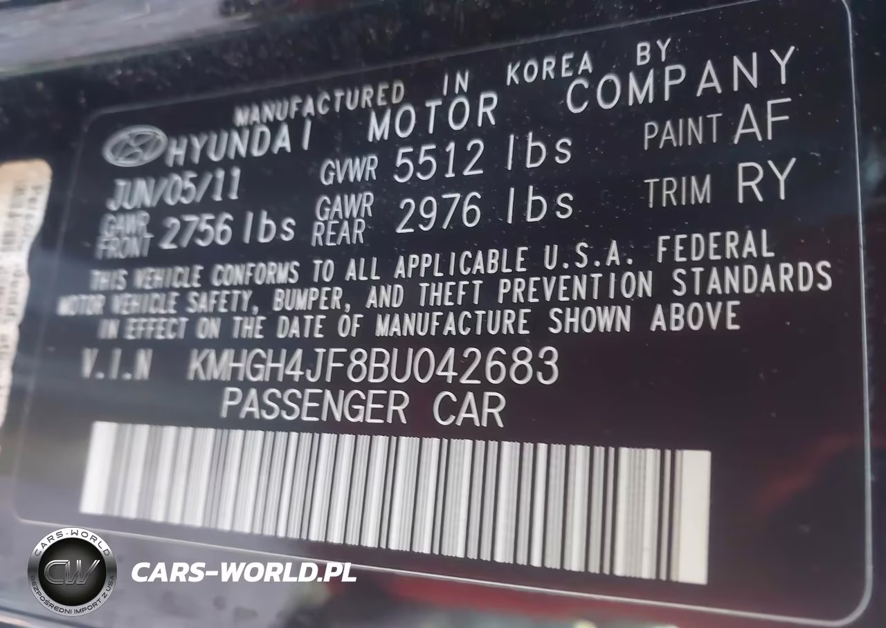 2011 Hyundai Equus Signature VIN:KMHGH4JF8BU042683 - 9