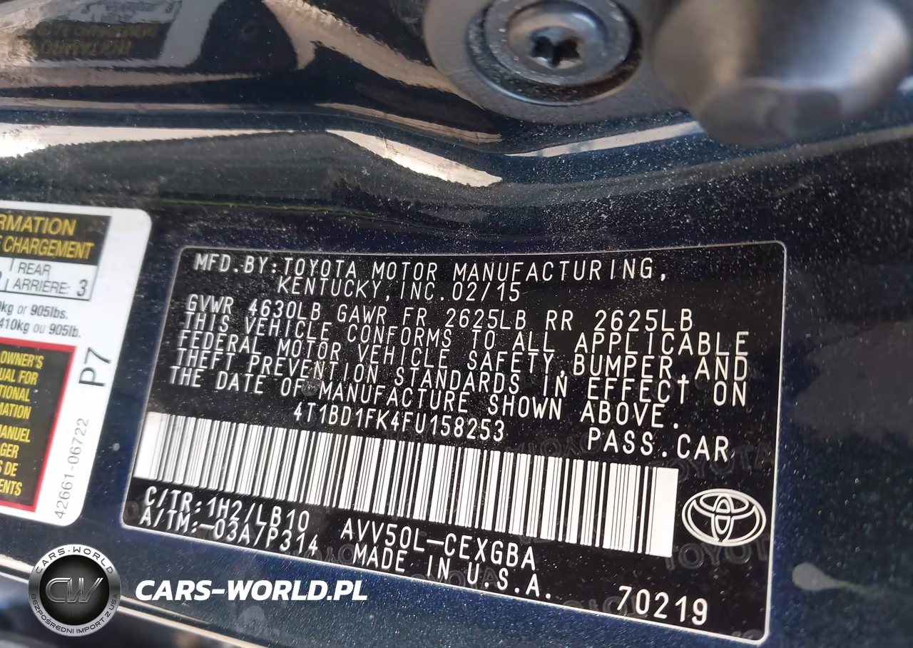 2015 Toyota Camry Hybrid Xle VIN:4T1BD1FK4FU158253 - 9