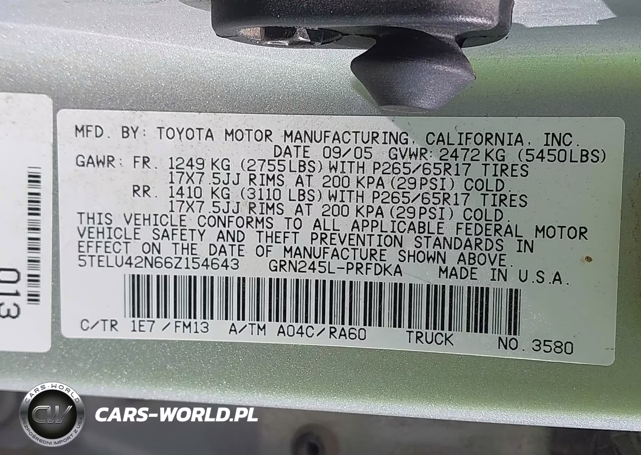 2006 Toyota Tacoma Base V6 VIN:5TELU42N66Z154643 - 9