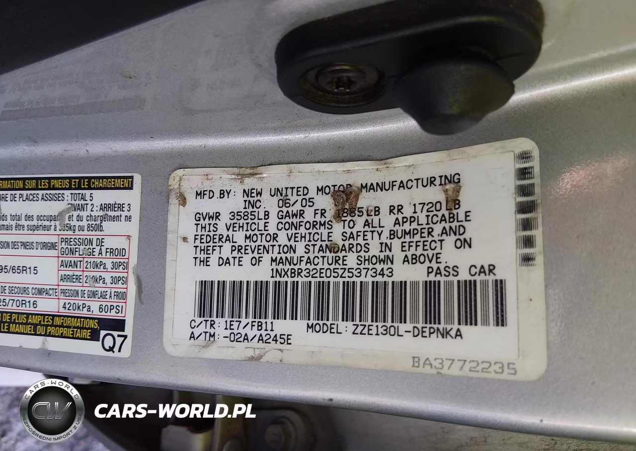 2005 Toyota Corolla Le VIN:1NXBR32E05Z537343 - 9