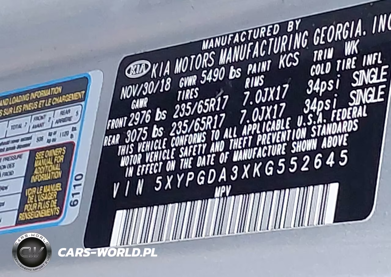 2019 Kia Sorento 2.4L Lx VIN:5XYPGDA3XKG552645 - 9