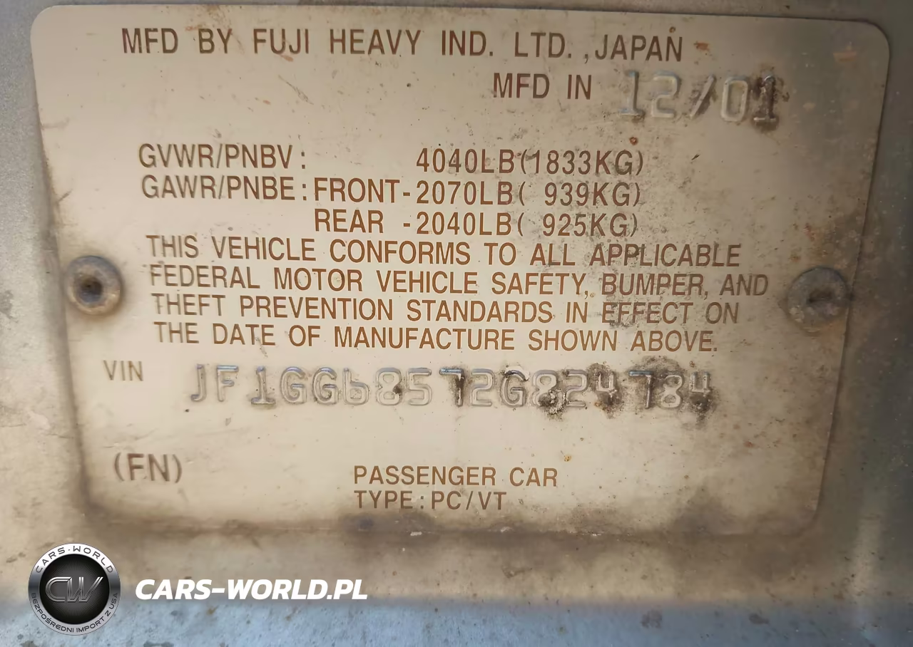 2002 Subaru Impreza Outback Sport VIN:JF1GG68572G824784 - 9