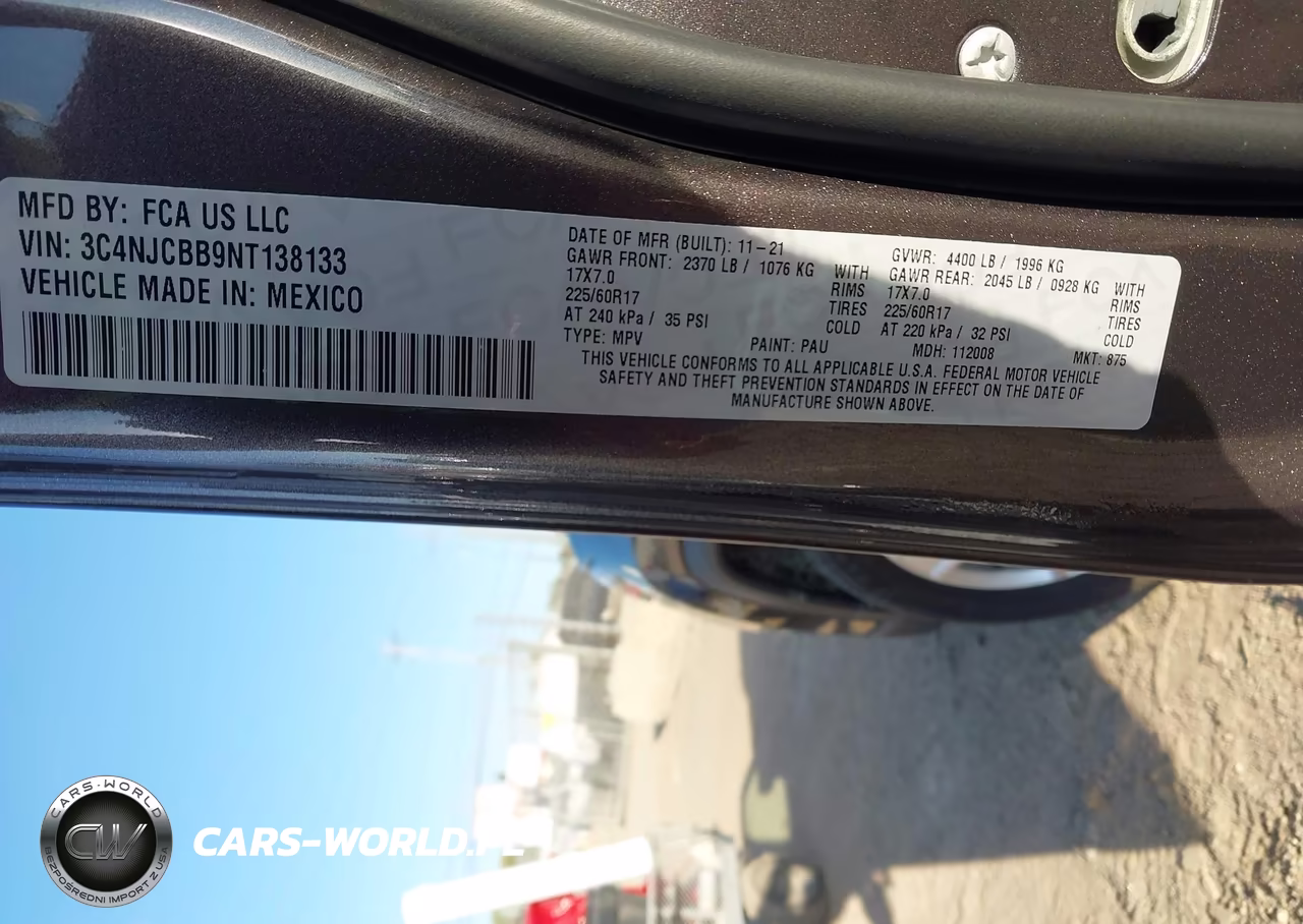 2022 Jeep Compass Latitude VIN:3C4NJCBB9NT138133 - 9