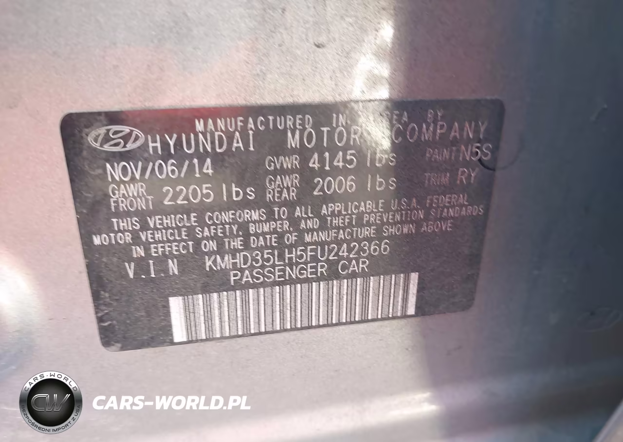 2015 Hyundai Elantra Gt VIN:KMHD35LH5FU242366 - 9