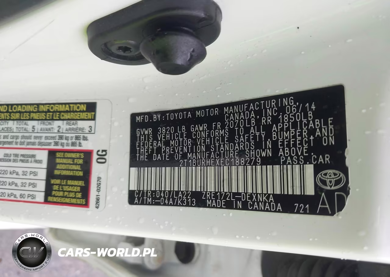 2014 Toyota Corolla Le Premium VIN:2T1BURHEXEC188279 - 9