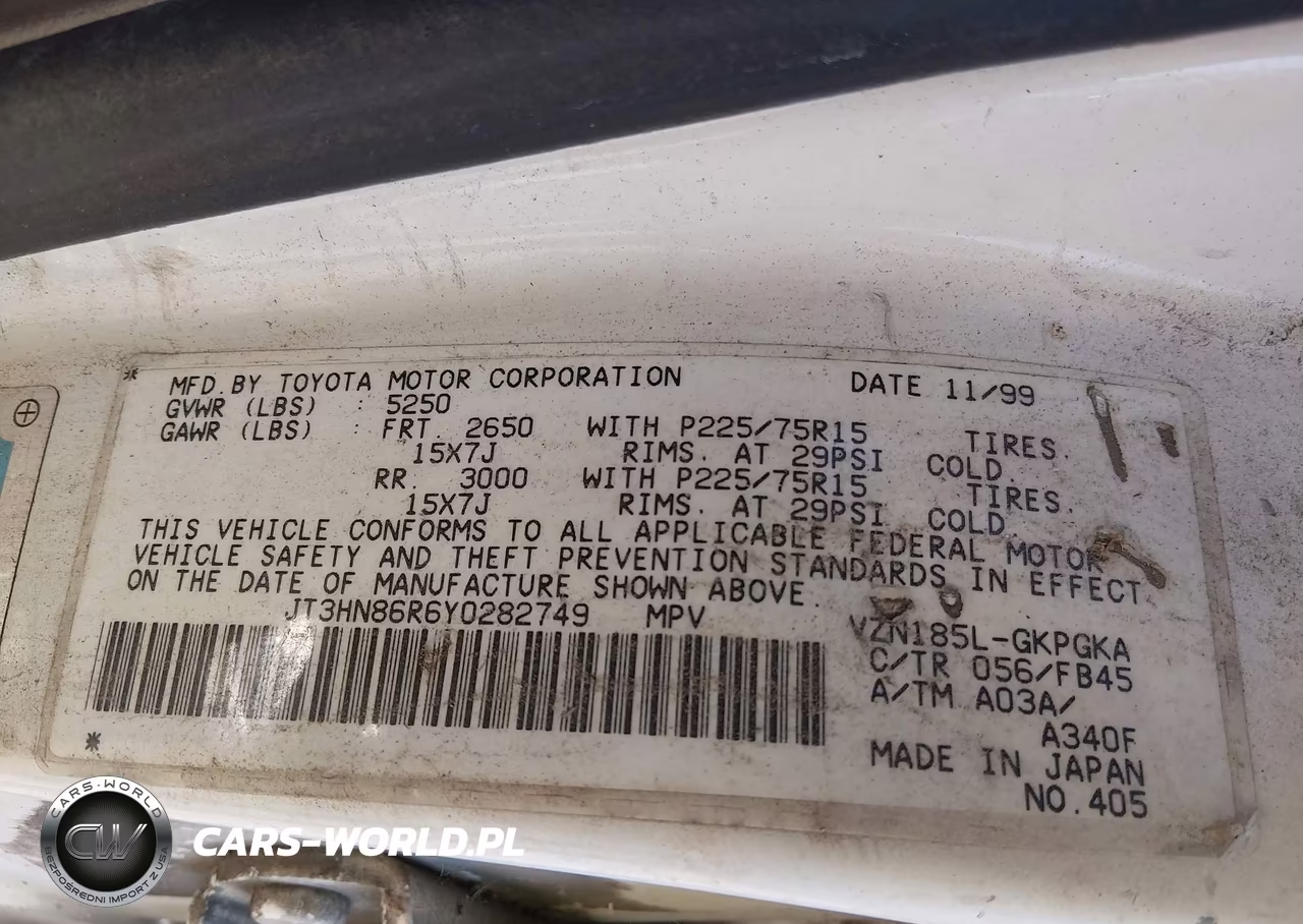 2000 Toyota 4Runner Sr5 V6 VIN:JT3HN86R6Y0282749 - 9