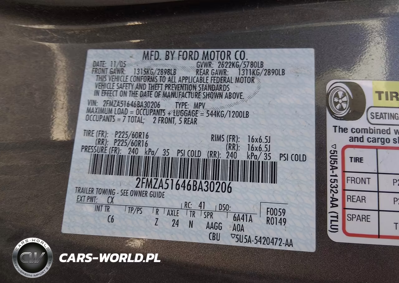 2006 Ford Freestar Se VIN:2FMZA51646BA30206 - 9