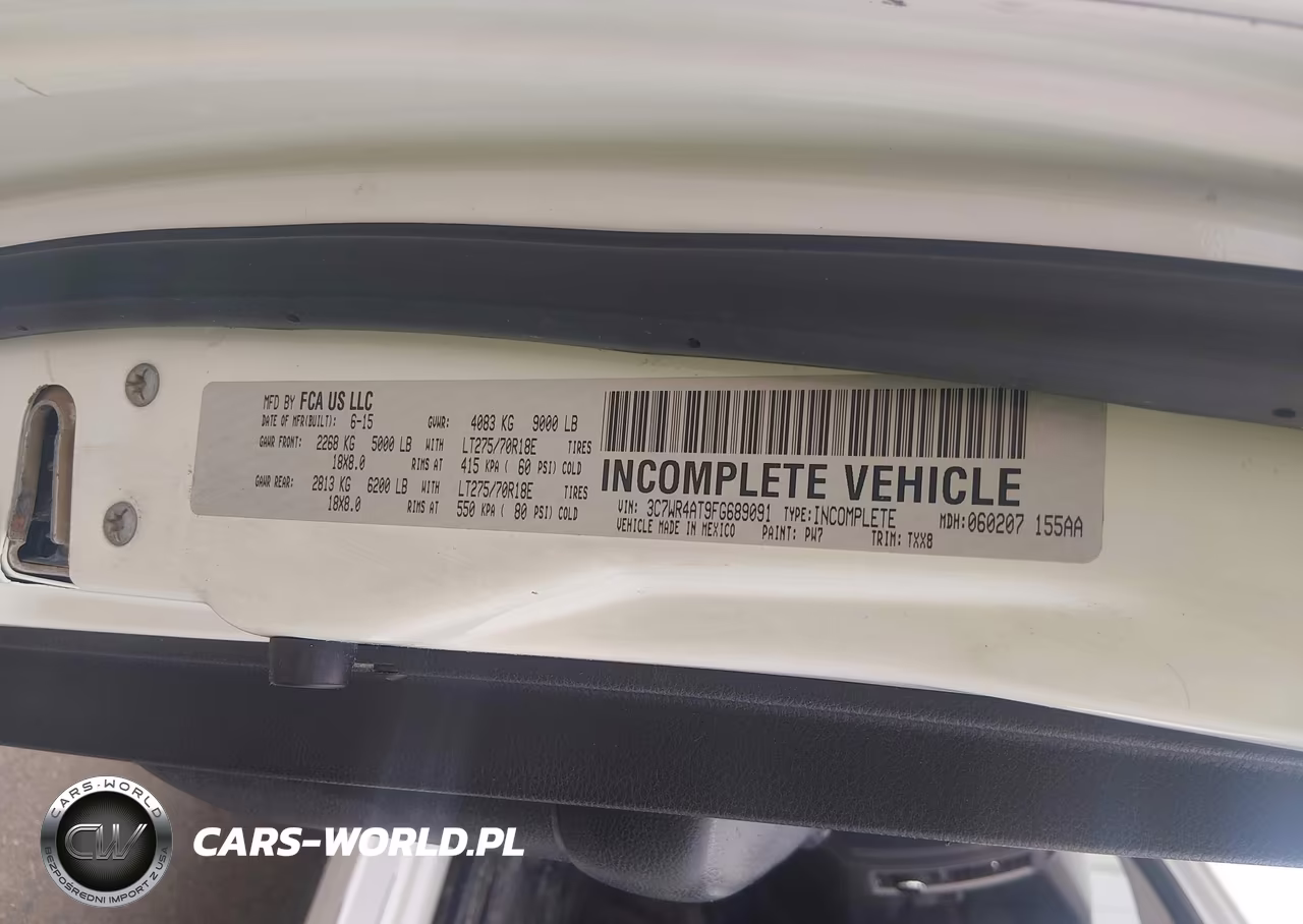 2015 Ram 2500 Tradesman VIN:3C7WR4AT9FG689091 - 9