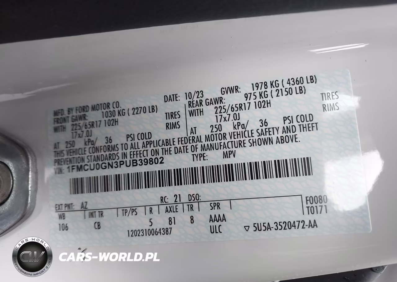 2023 Ford Escape Active VIN:1FMCU0GN3PUB39802 - 9