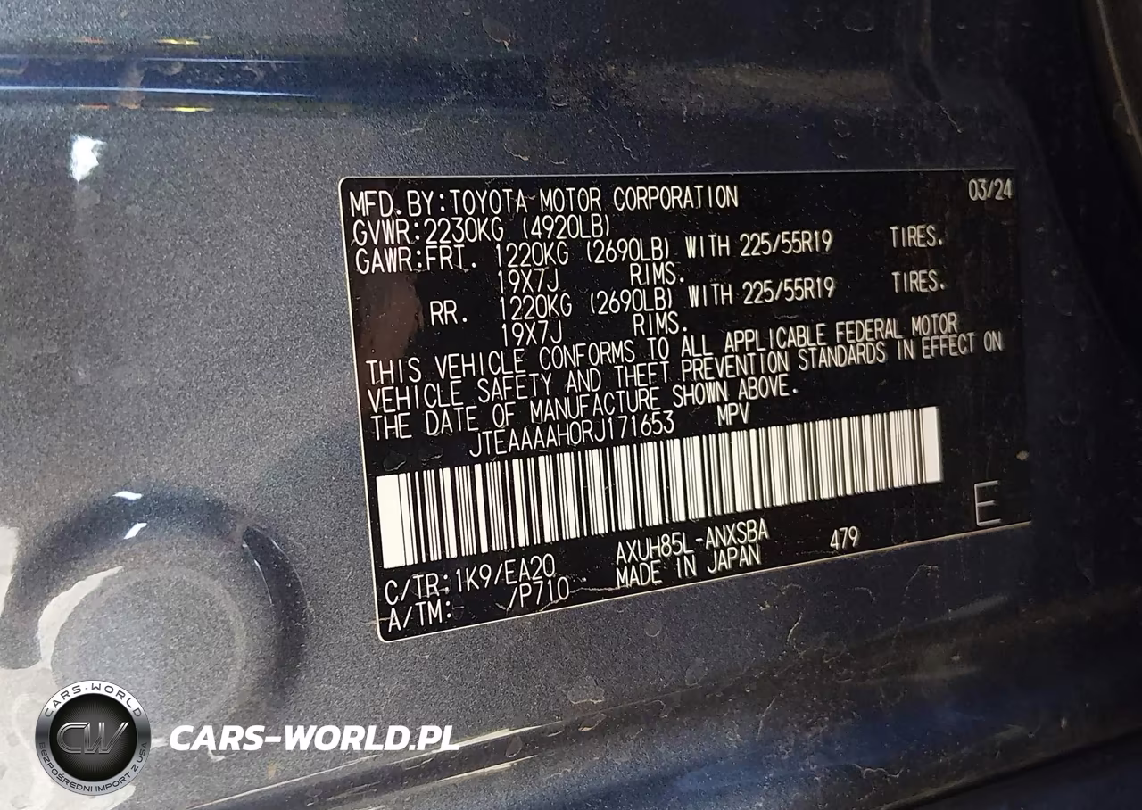 2024 Toyota Venza Limited VIN:JTEAAAAH0RJ171653 - 9