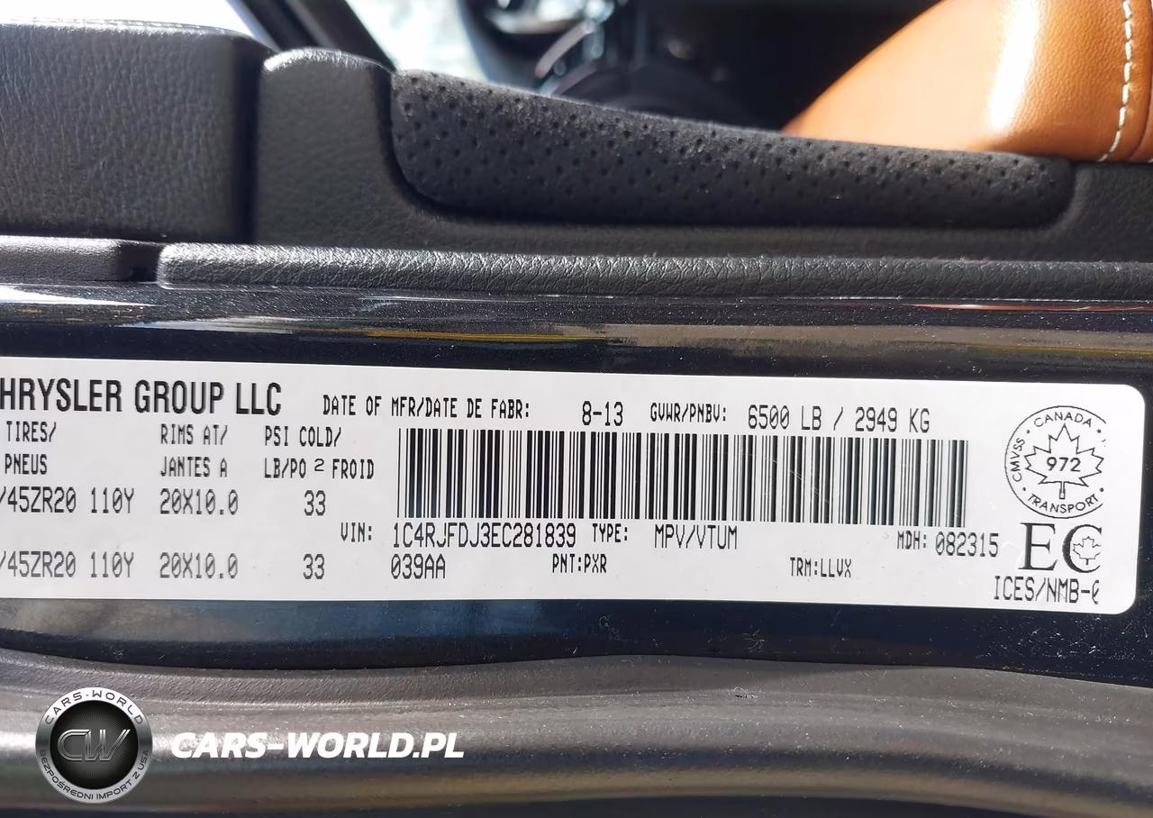 2014 Jeep Grand Cherokee Srt VIN:1C4RJFDJ3EC281839 - 9