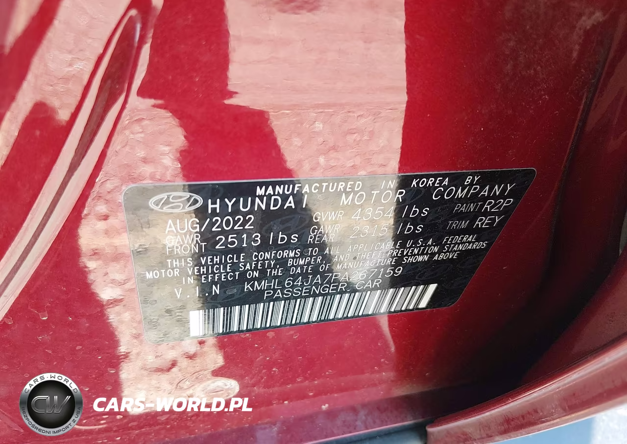 2023 Hyundai Sonata Sel VIN:KMHL64JA7PA267159 - 9