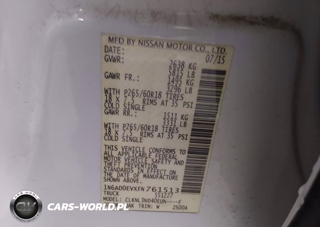 2015 Nissan Frontier Sl VIN:1N6AD0EVXFN761513 - 9