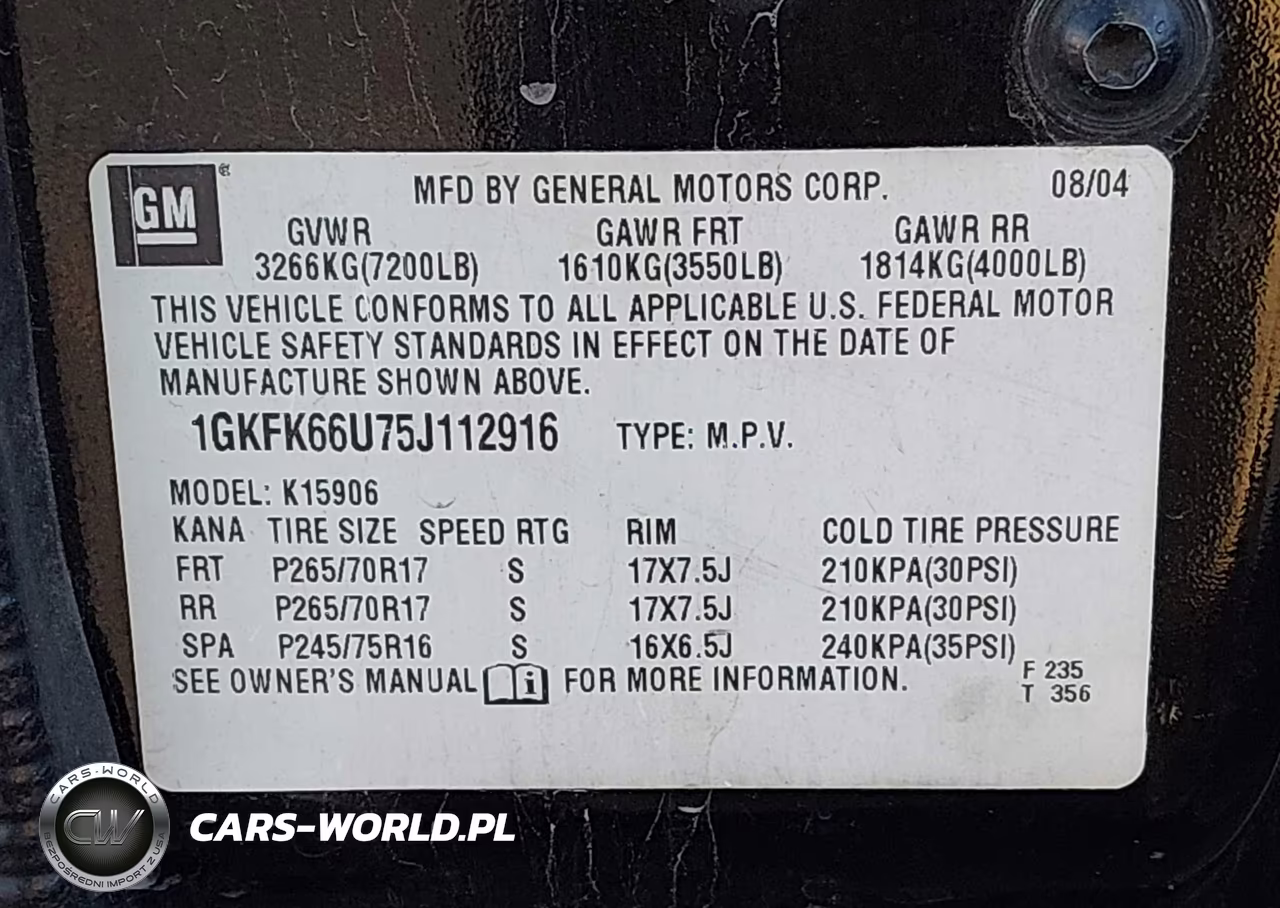 2005 GMC Yukon Xl 1500 Denali VIN:1GKFK66U75J112916 - 9