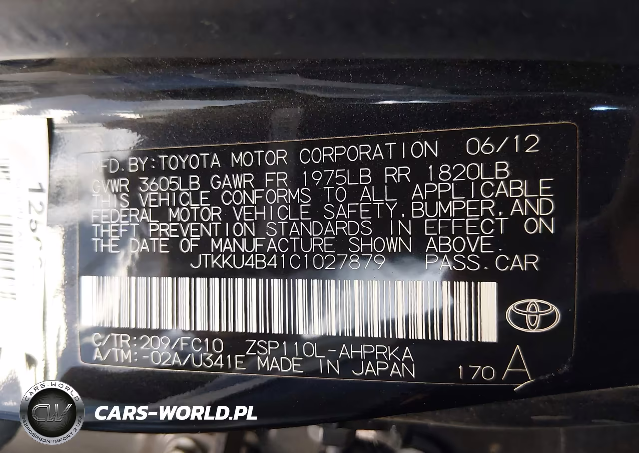 2012 Scion Xd VIN:JTKKU4B41C1027879 - 9