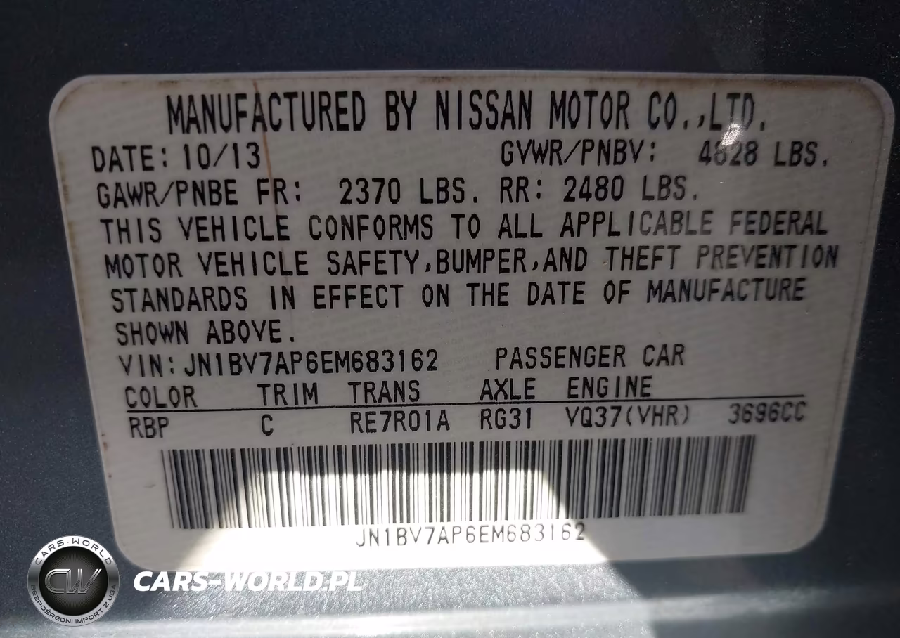 2014 Infiniti Q50 Premium VIN:JN1BV7AP6EM683162 - 9
