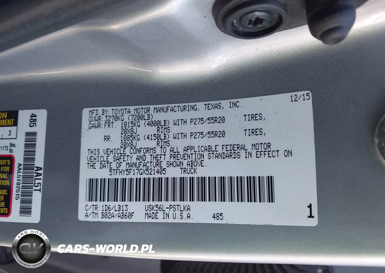 2016 Toyota Tundra Limited 5.7L V8 VIN:5TFHY5F17GX521405 - 9