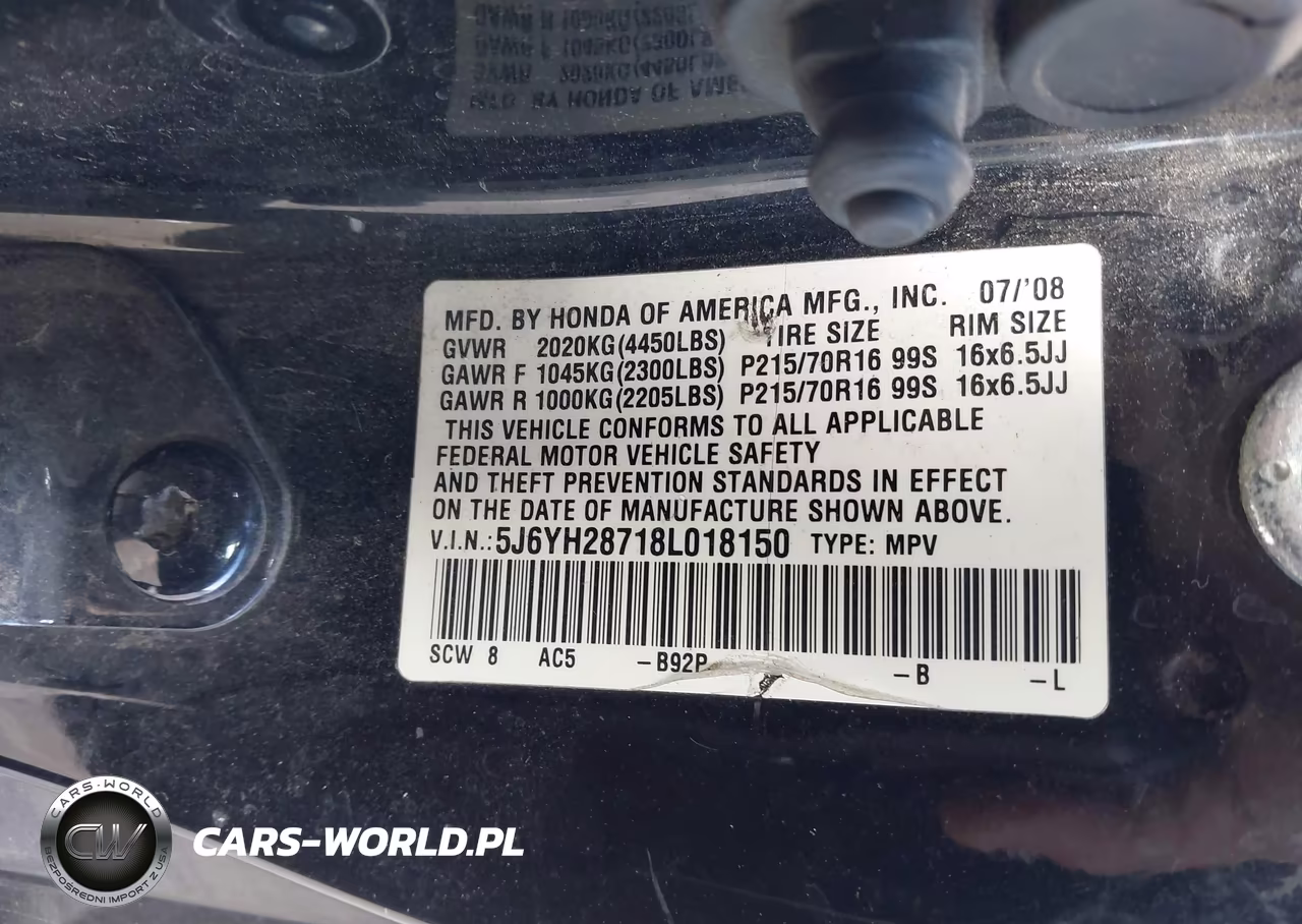 2008 Honda Element Ex VIN:5J6YH28718L018150 - 9