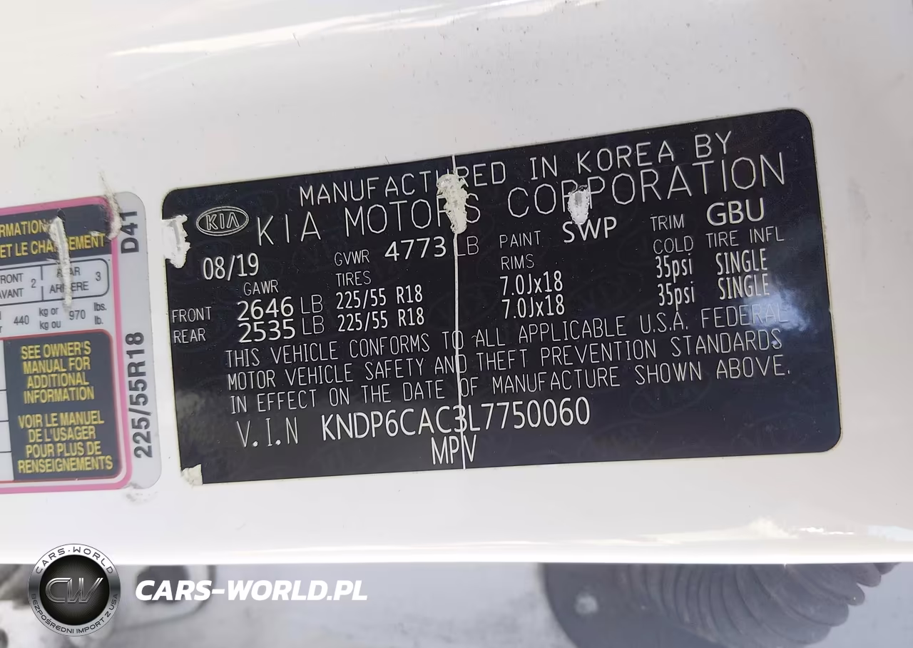 2020 Kia Sportage S VIN:KNDP6CAC3L7750060 - 9