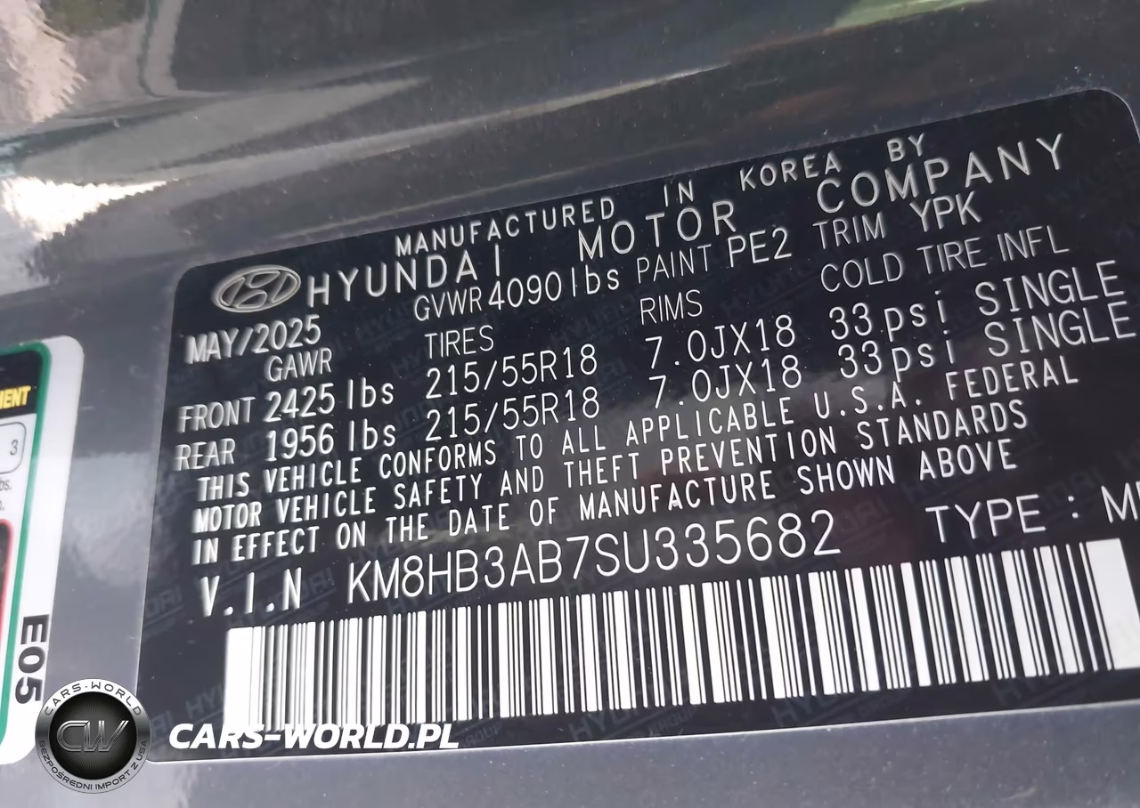 2025 Hyundai Kona Sel VIN:KM8HB3AB7SU335682 - 9
