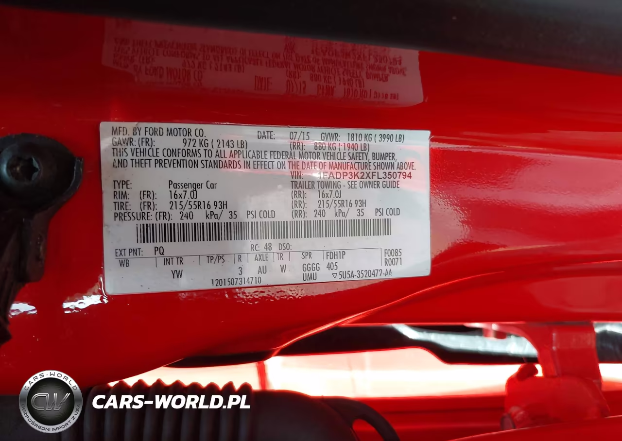 2015 Ford Focus Se VIN:1FADP3K2XFL350794 - 9