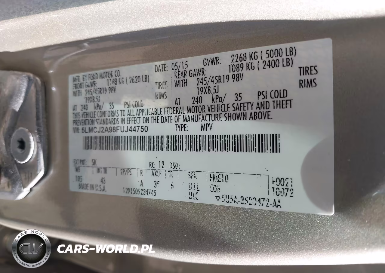 2015 Lincoln Mkc VIN:5LMCJ2A98FUJ44750 - 9