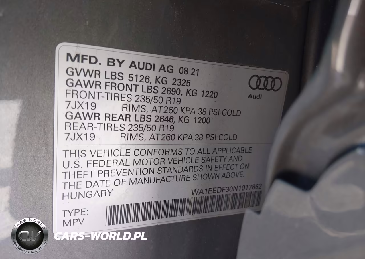 2022 Audi Q3 Premium Plus 45 Tfsi S Line Quattro Tiptronic VIN:WA1EEDF30N1017862 - 9