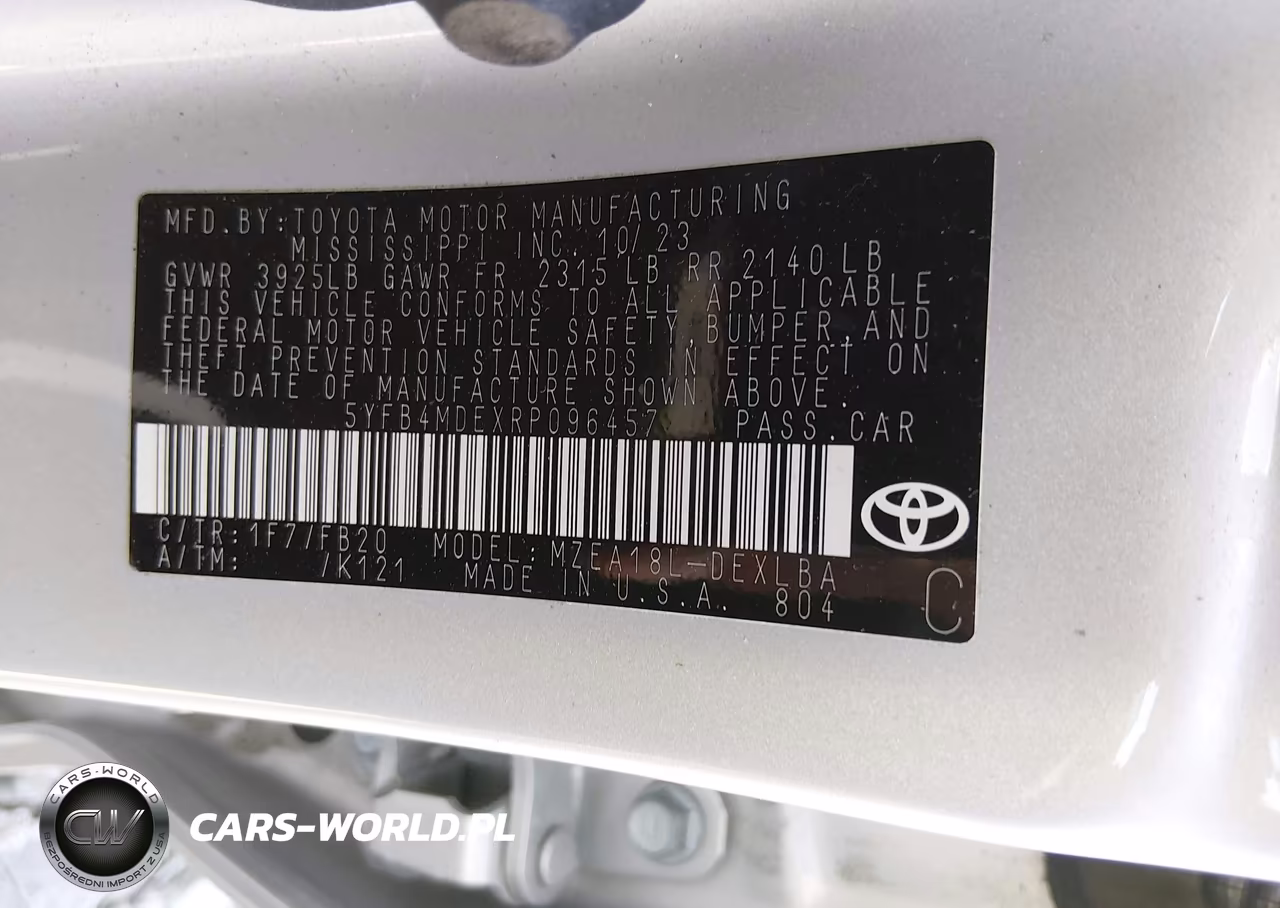 2024 Toyota Corolla Le VIN:5YFB4MDEXRP096457 - 9