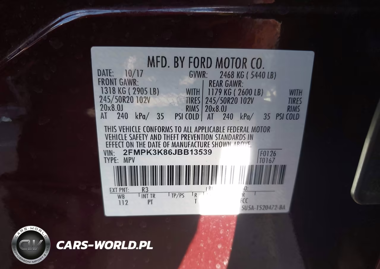 2018 Ford Edge Titanium VIN:2FMPK3K86JBB13539 - 9