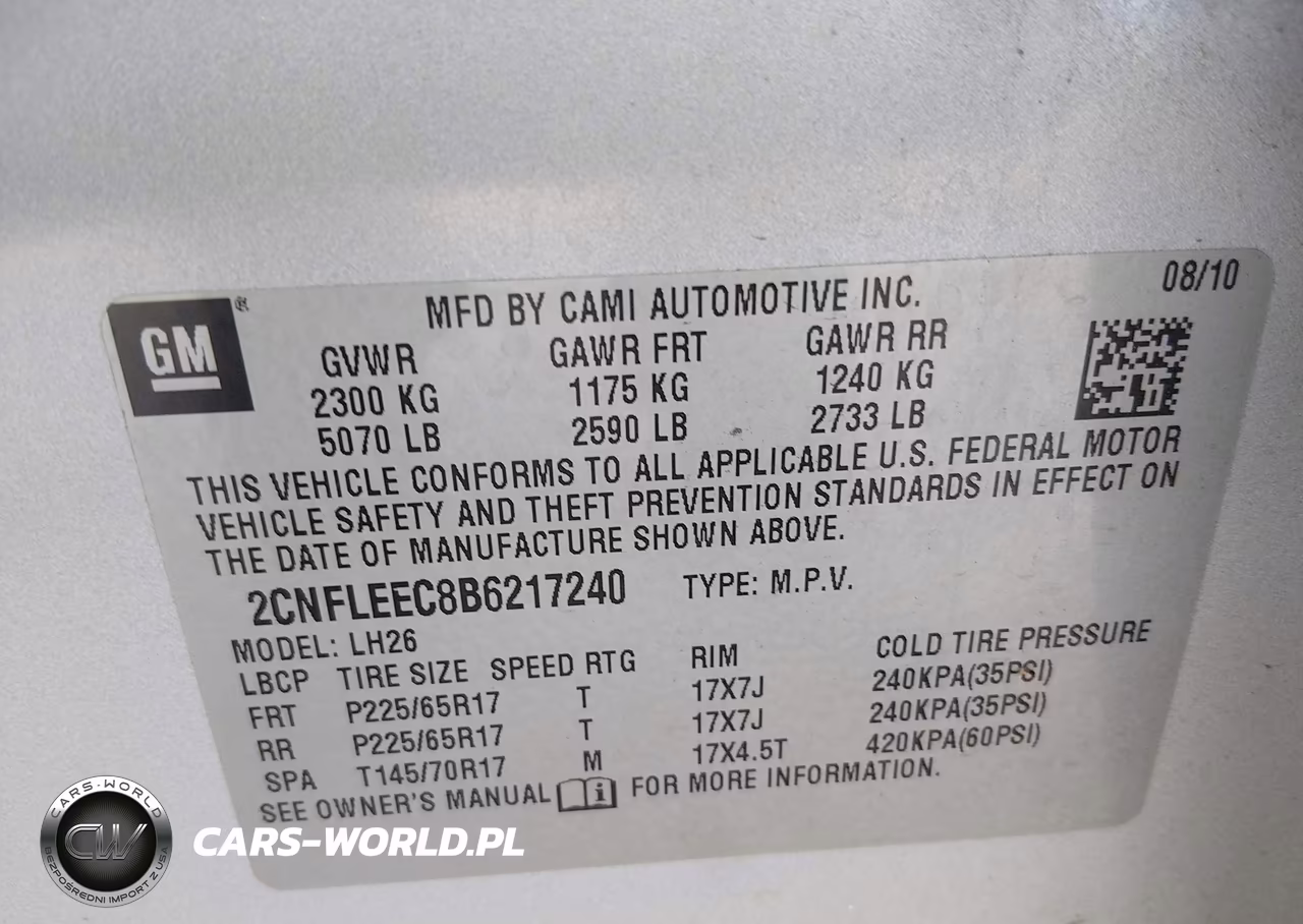 2011 Chevrolet Equinox 1Lt VIN:2CNFLEEC8B6217240 - 9