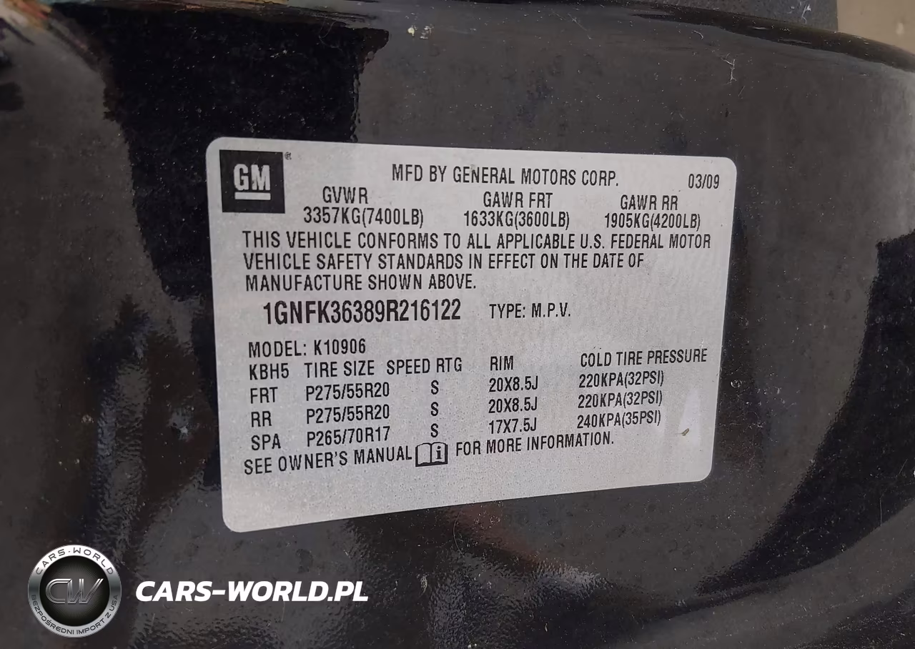 2009 Chevrolet Suburban 1500 Ltz VIN:1GNFK36389R216122 - 9
