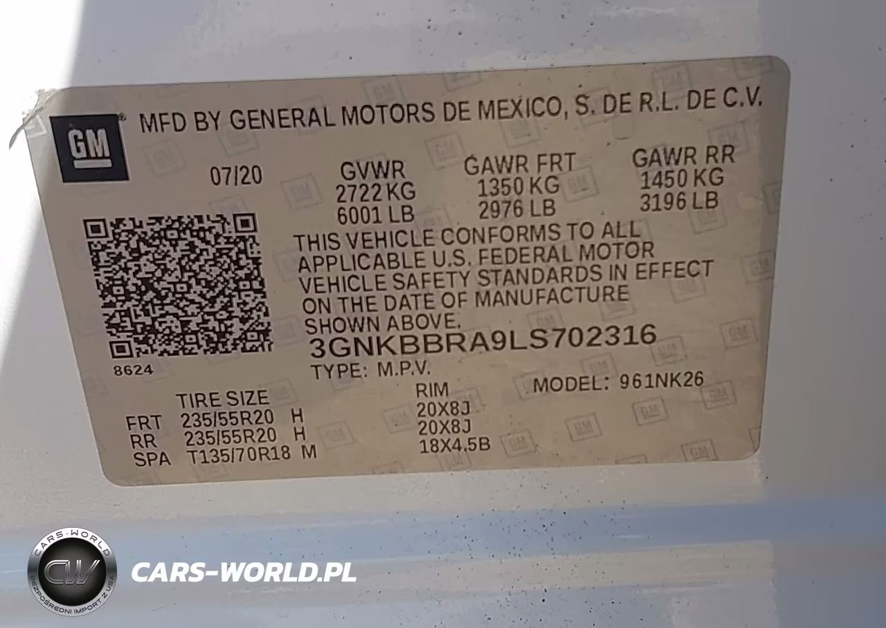 2020 Chevrolet Blazer Fwd 1Lt VIN:3GNKBBRA9LS702316 - 9