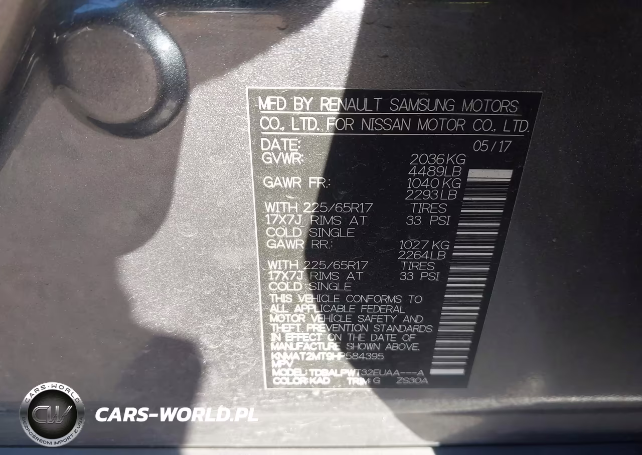 2017 Nissan Rogue S VIN:KNMAT2MT9HP584395 - 9