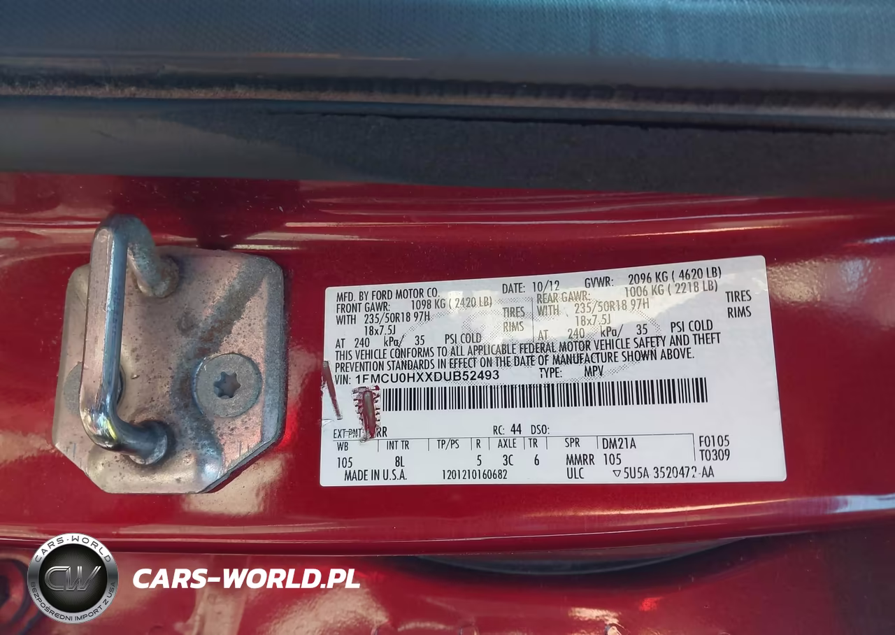 2013 Ford Escape Sel VIN:1FMCU0HXXDUB52493 - 9