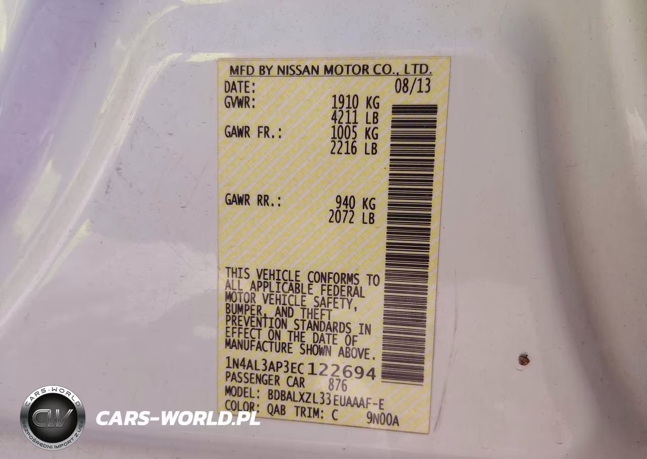2014 Nissan Altima 2.5 Sl VIN:1N4AL3AP3EC122694 - 9