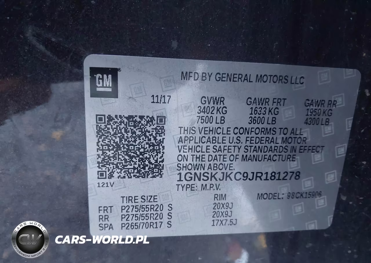2018 Chevrolet Suburban Premier VIN:1GNSKJKC9JR181278 - 9